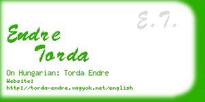 endre torda business card